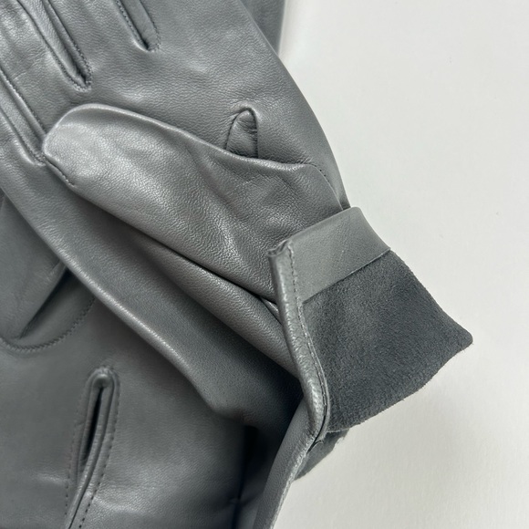 NEW Gray Italian Leather Driving Gloves- Unlined - Picture 4 of 8